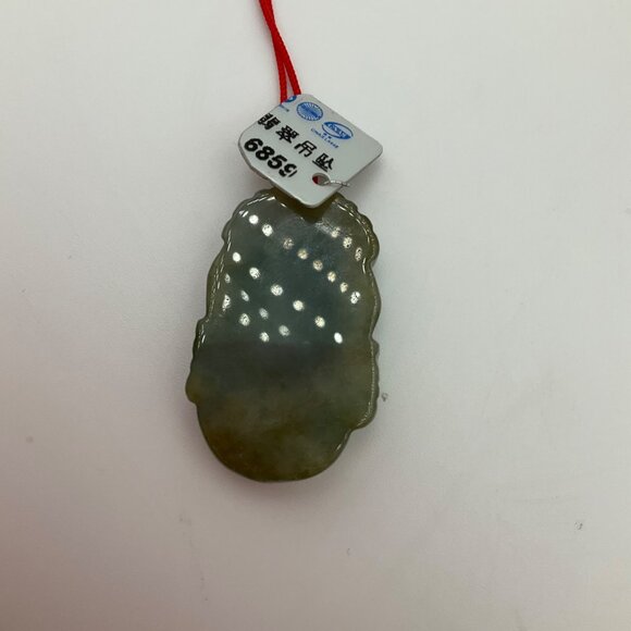 New with tags Chinese Artisan jadeite Jade Carved Dragon Pendant Necklace Green - Picture 8 of 11